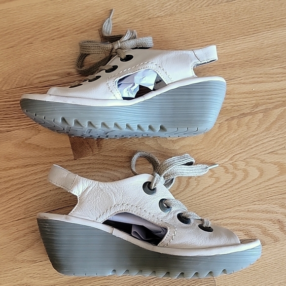 Fly London Platform Wedge Lace Up Sandals - Picture 7 of 12